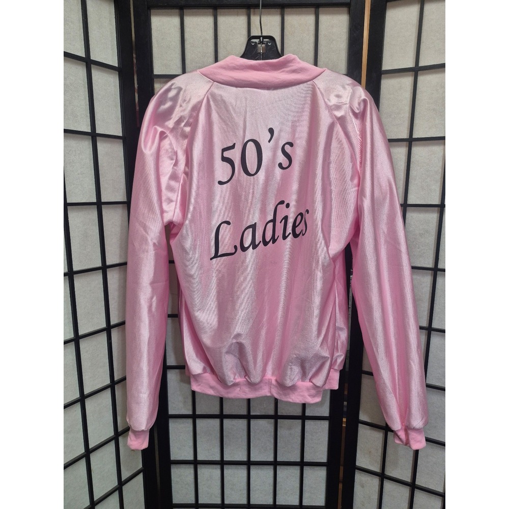 Pink 50's Sassy Ladies Satin windbreaker Jacket Costume